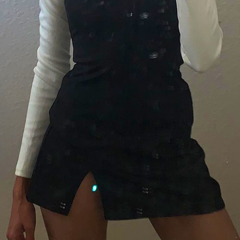Princess Polly simple black strap dress🖤🐼🦇
